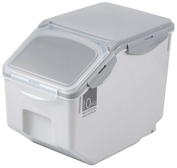 Verzegelde Voedsel Opbergdoos 10Kg Plastic Vochtbestendige Rijst Bonen Container Emmer Anti-Oxidatie Voedsel Opbergdoos grijs