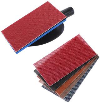 Verzenden Pads 1 Pc Schuurblok Hand Stofafzuiging Schuren Slijpen Stof Gratis Slijptol Met Mesh Schuurpapier Blok Rood