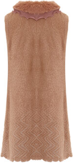 Vest Dames Donkerroze roségoud - maat M Stoffig Roze