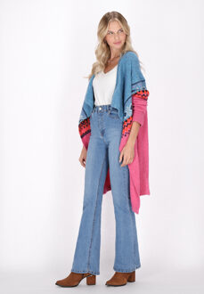 Vest Dames Fuchsia veelkleurig