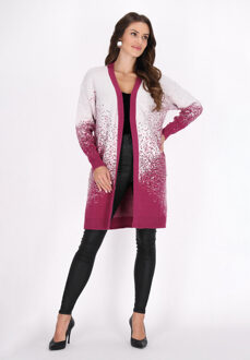 Vest Dames GEBROKEN WIT FUCHSIA - maat M/L
