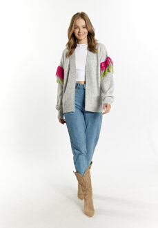 Vest Dames grijs melange