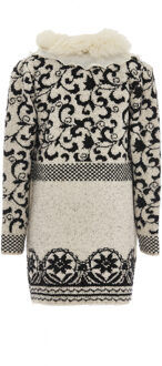 Vest Dames wol wit zwart Zwart en Gebroken Wit - M