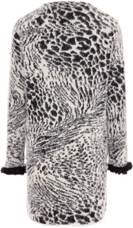 Vest Dames wol wit zwart Zwart en Gebroken Wit