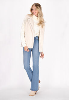 Vest Dames wolwit Gebroken wit - S