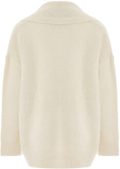 Vest Dames wolwit Gebroken wit