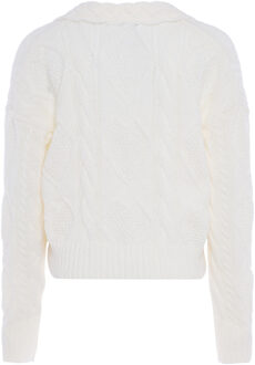 Vest Dames wolwit - maat XL/2XL Gebroken wit