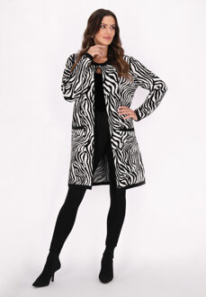 Vest Dames zwart en wit Zwart en Gebroken Wit