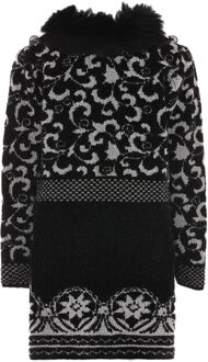 Vest Dames zwart en wit Zwart en Gebroken Wit