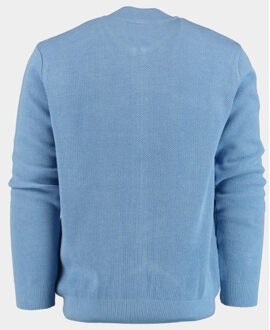 Vest heren met structuur en zakken 304/8147 light blue - maat XL Blauw