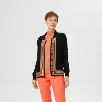 Vest met contrasterende randen - maat S Oranje