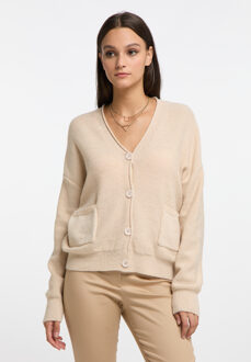Vest met knopen teylon Beige - M/L