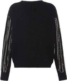 Vest met pailletten Dames zwart - maat