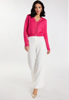 Vest met parels Dames roze - maat XL/2XL