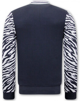 Vest met print tiger design Blauw
