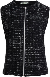 Vest met strikdetail in zwart - maat M