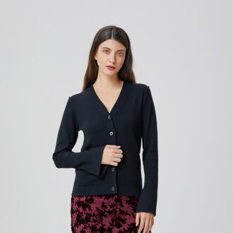 Vest met V-hals - maat L Zwart