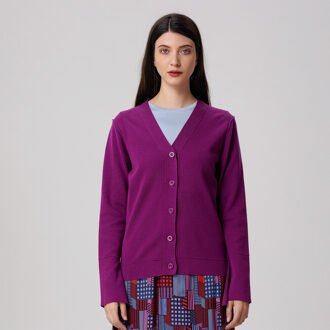 Vest met V-hals Paars - S