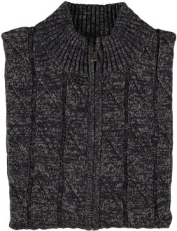 Vest Rough Cable Front And Brown   3XL Bruin