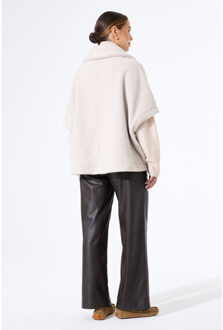 Vest teddy ecru - maat S