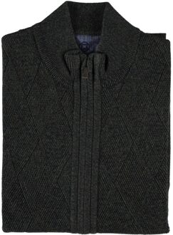 Vest V-neck Argyle Fantasy Dark Green   4XL Groen