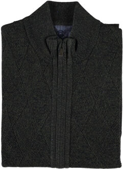 Vest V-neck Argyle Fantasy Dark Green   6XL Groen