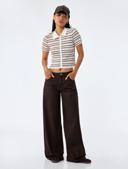 VESTEN Gebreide blouse Bruin