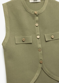 VESTS Knit Vest Salie Groen
