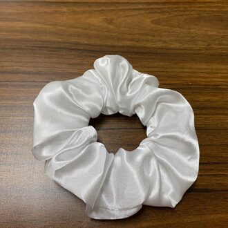 Vet Darm Tie Haar Touw Hoofdtooi Elastische Haarbanden Led Lichtgevende Grote Darm Haar Tie Drie Versnellingen Glanzend Satijn Doek HRQ-wit