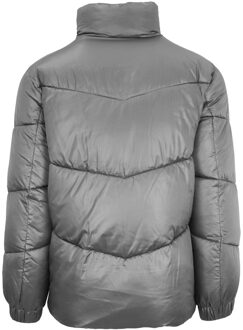 Vet verticaal logo glanzend gewatteerd grijs jack - M