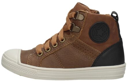 Veterschoenen Hoog Cognac - 22