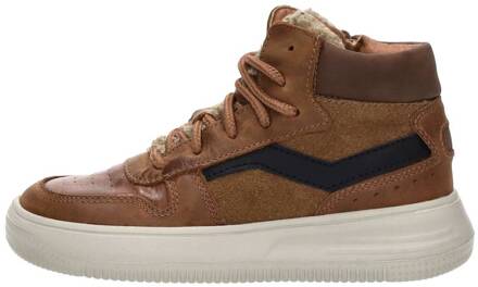 Veterschoenen Hoog Cognac - 22