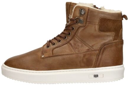 Veterschoenen Hoog Cognac - 35