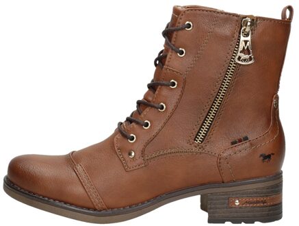 Veterschoenen Hoog Cognac - 39