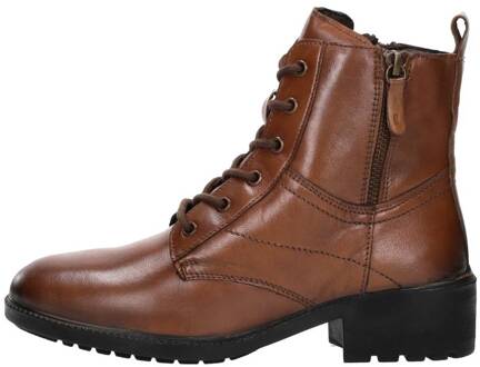 Veterschoenen Hoog Cognac - 42