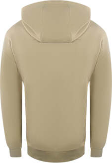 vetgedrukte logo beige hoodie - XL