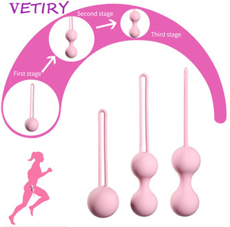 VETIRY Safe Kegel Ball Smart Ben Wa Ball Geisha Balls Silicone Vaginal Chinese Balls For Woman Sex Toys Pussy Tighten Machine