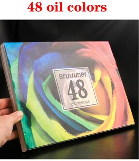 Vette Pen Water Oplosbare Kleur Potlood 48/72/120/150/180 Kleur Beginners Kleur Lood professionele Potlood Graffiti Vullen Kleur 48 olie- kleuren
