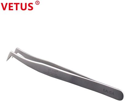 VETUS SA Serie Roestvrij Staal anti-statische wimper pincet 6a-sa superhard Wimper Extension tool Beste Pincet