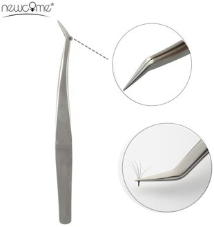 Vetus Wenkbrauw Roestvrijstalen Pincet Wimper Pincet Gebogen Anti-Statische Pincet Voor Wimper Extension Rvs Nipper