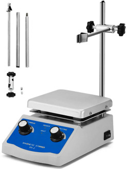 VEVOR 180W Magnetic Stirrer Mixer 1000ml with Heating Plate Max 1600rpm Stirring for Lab Liquid Mixing Hot Plate Magnetic Mixer