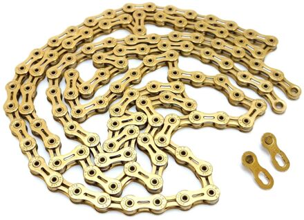 Vg 11Speed 116 Links Fietsketting Road Mtb Goud/Zilver Bike Chain Half Volledige Hollow Ketting
