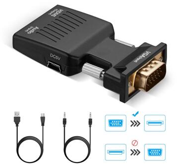 VGA Adapter Male Naar Famale Converter Adapter 1080P Digitale naar Analoge Video Audio Voor PC Laptop Tablet