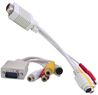 Vga Naar 3RCA + S Vİdeo 30 Cm Kabel Powermaster