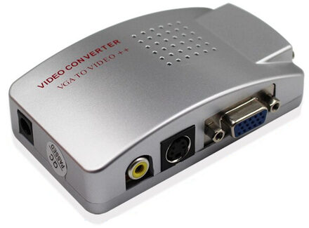 Vga Naar Av/Rca/Cvbs En S-Video En Vga Adapter Converter Gebruiken Om Een Notebook tv En Monitor