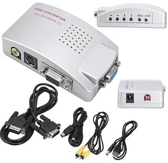 VGA naar TV AV RCA Signaal Adapter Converter Video Switch Box Composiet voor Computer Laptop PC Voor