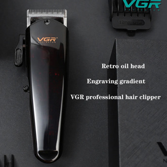 VGR hair clipper professional hair clipper recommended by hairdresser USB rechargeable men's hair clipper beautifully packaged v