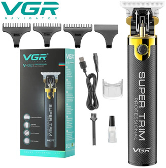 VGR New Electric Hair Clipper Noise Reduction T-shape Blade Stainless Steel Blade With Three Limit Combs Hair Trimmers