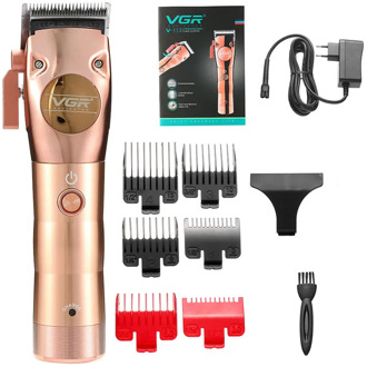 VGR Professional Hair Clipper Men Hair Beard Trimmer Powerful Electric Hair Cutting Machine Haircut Cordless Corded Rechargeable