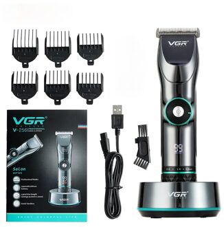 Vgr Tondeuse Professionele Digitale Display 256 Variabele Snelheid Fine-Tuning Tondeuse Voor Mannen Kapper Clipper
